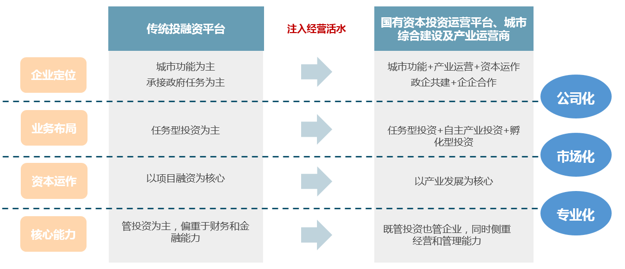 從企業定位、業務布局、資本運作、核心能力構建等方面規劃平臺公司化債路徑