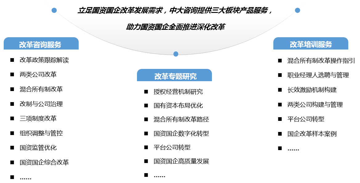 博爾森咨詢國企改革產品系列